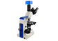 Microscopio blanco del laboratorio médico, visera del yelmo de los agujeros del microscopio 4 del laboratorio de ciencia proveedor