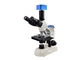 Microscopio blanco del laboratorio médico, visera del yelmo de los agujeros del microscopio 4 del laboratorio de ciencia proveedor