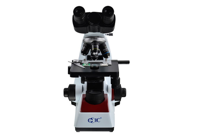 Microscopio binocular electrónico del sistema óptico de Finity con la lámpara del halógeno