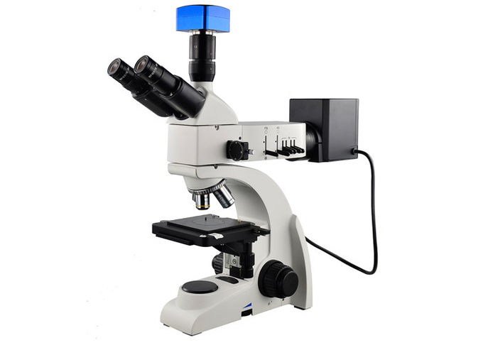 microscopio óptico de Trinocular del microscopio metalúrgico 5X con la cámara digital